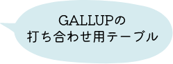 GALLUPの打ち合わせ用テーブル